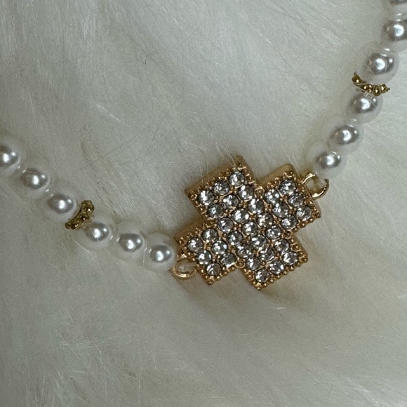 PEARL AND CRYSTAL BEADED EXPANDABLE BRACELET - Picture 5 of 17